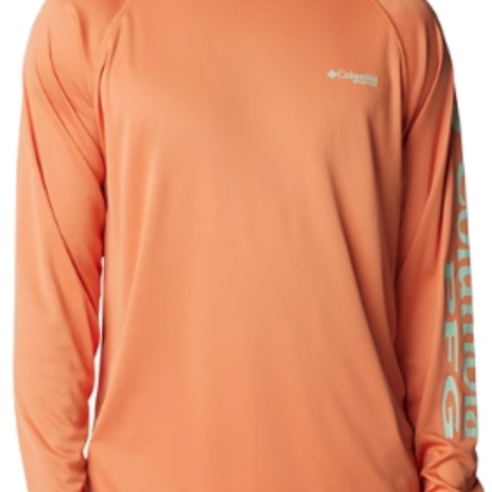 MEN"S Columbia Orange Long Sleeve Shirt NWT